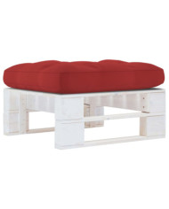 Pouf palette de jardin Bois de pin imprégné de blanc | Mobilier & Déco