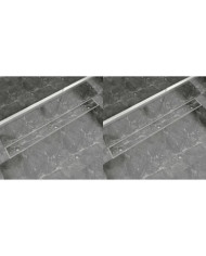 Drain de douche linéaire 2 pc 1030 x 140 mm Acier inoxydable | Mobilier & Déco