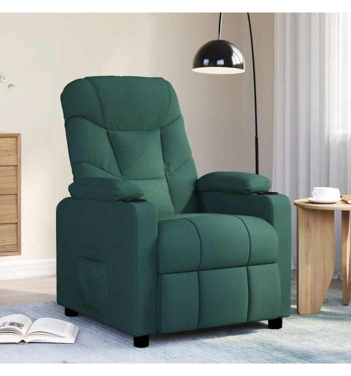 Fauteuil de massage Vert foncé Tissu | Mobilier & Déco