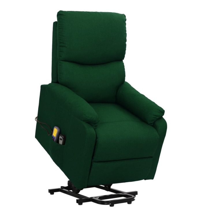 Fauteuil de massage Vert foncé Tissu | Mobilier & Déco