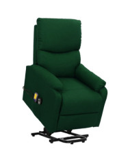 Fauteuil de massage Vert foncé Tissu | Mobilier & Déco