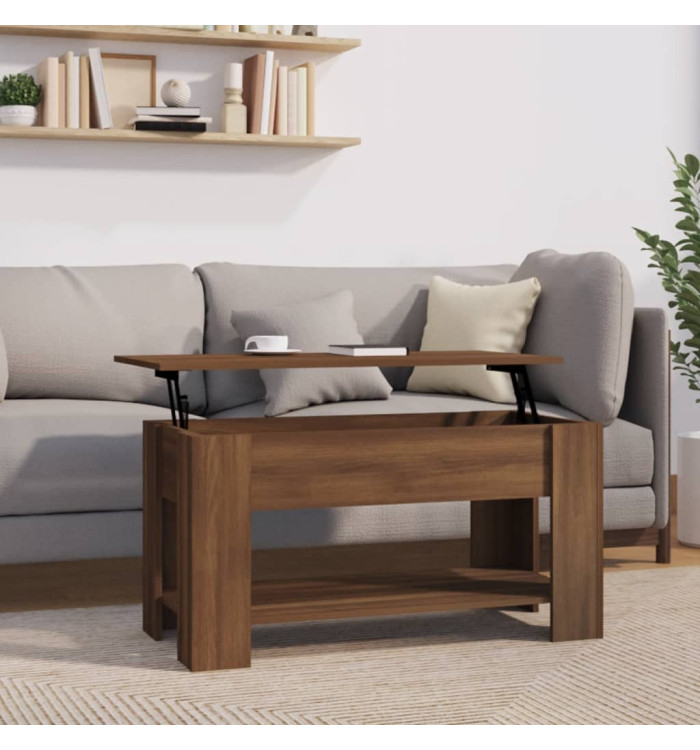 Table basse Chêne marron 101x49x52 cm Bois d'ingénierie | Mobilier & Déco