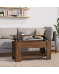 Table basse Chêne marron 101x49x52 cm Bois d'ingénierie | Mobilier & Déco