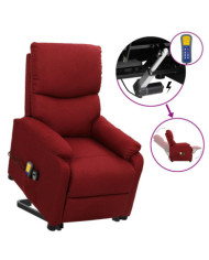 Fauteuil de massage Rouge bordeaux Tissu | Mobilier & Déco