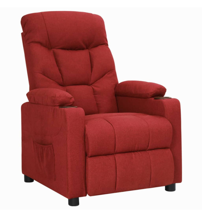 Fauteuil inclinable Rouge bordeaux Tissu | Mobilier & Déco
