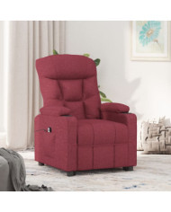 Fauteuil inclinable électrique Rouge bordeaux Tissu | Mobilier & Déco