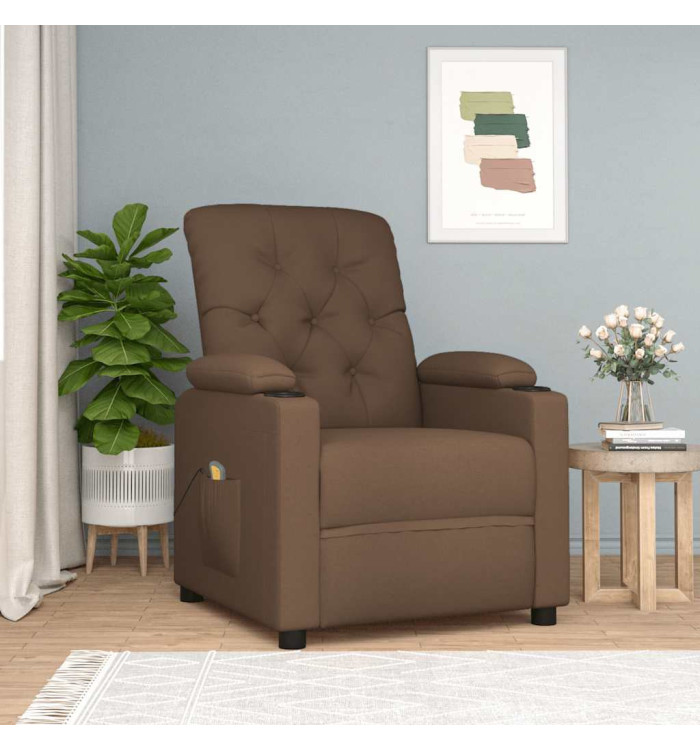 Fauteuil de massage Marron Tissu | Mobilier & Déco