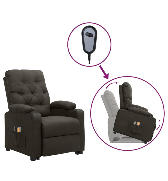 Fauteuil de massage Taupe Tissu | Mobilier & Déco