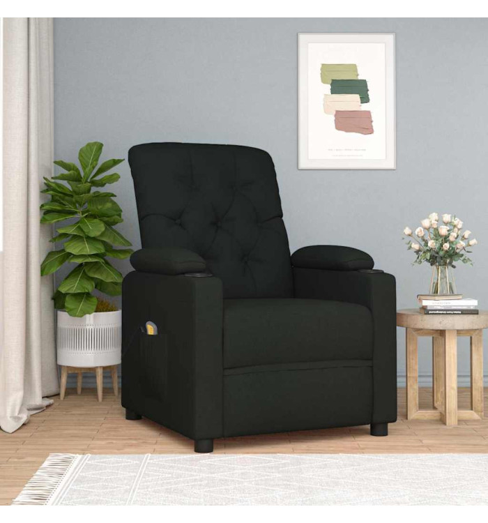 Fauteuil de massage Noir Tissu | Mobilier & Déco