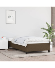 Cadre de lit sans matelas marron foncé 80x200 cm tissu | Mobilier & Déco