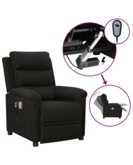 Fauteuil électrique de massage Noir Tissu | Mobilier & Déco