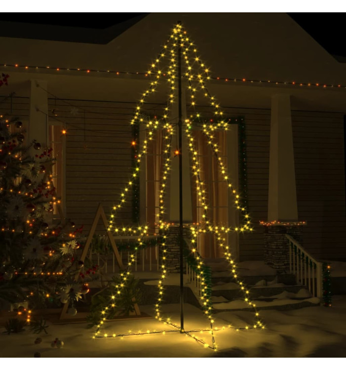 Arbre de Noël cône 300 LED d'intérieur/d'extérieur 120x220 cm | Mobilier & Déco