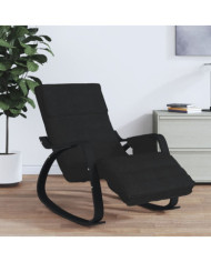 Chaise à bascule Noir Tissu | Mobilier & Déco