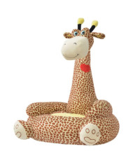 Chaise en peluche pour enfants Girafe Marron | Mobilier & Déco