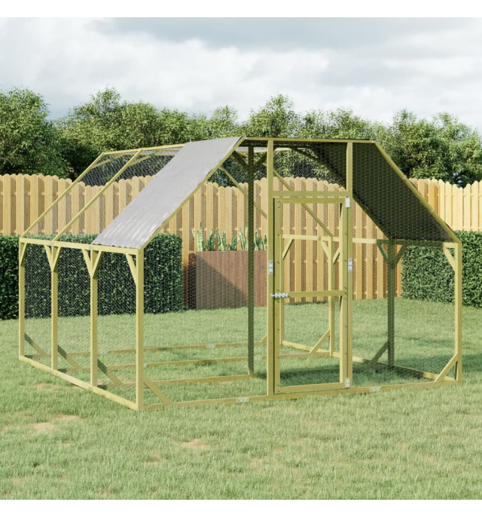 Poulailler 268x300x190 cm Bois de pin massif imprégné | Mobilier & Déco