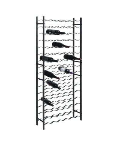 Casier à bouteilles pour 96 bouteilles Noir Fer | Mobilier & Déco