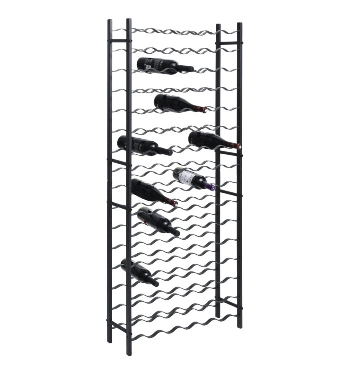 Casier à bouteilles pour 96 bouteilles Noir Fer | Mobilier & Déco