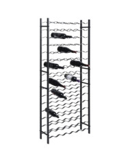 Casier à bouteilles pour 96 bouteilles Noir Fer | Mobilier & Déco