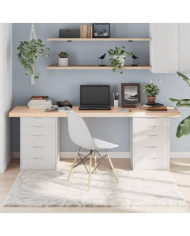 Dessus de table 200x40x(2-6) cm bois de chêne massif non traité | Mobilier & Déco