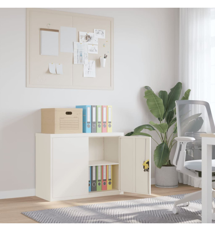 Classeur blanc 90x40x70 cm acier | Mobilier & Déco