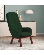 Chaise de relaxation Vert foncé Velours | Mobilier & Déco