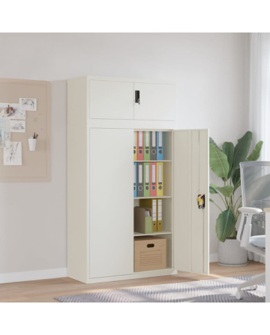 Classeur blanc 90x40x180 cm acier | Mobilier & Déco