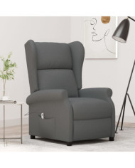 Fauteuil inclinable électrique à oreilles gris foncé tissu | Mobilier & Déco