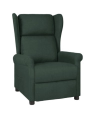 Fauteuil inclinable Vert foncé Tissu | Mobilier & Déco