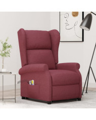 Fauteuil de massage Rouge bordeaux Tissu | Mobilier & Déco