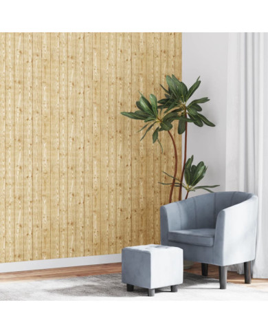 Papier peint 3D grain de bois marron 10x0,53 m non tissé | Mobilier & Déco