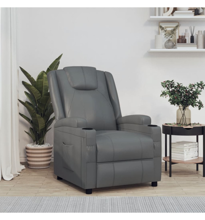 Fauteuil inclinable Anthracite Similicuir | Mobilier & Déco