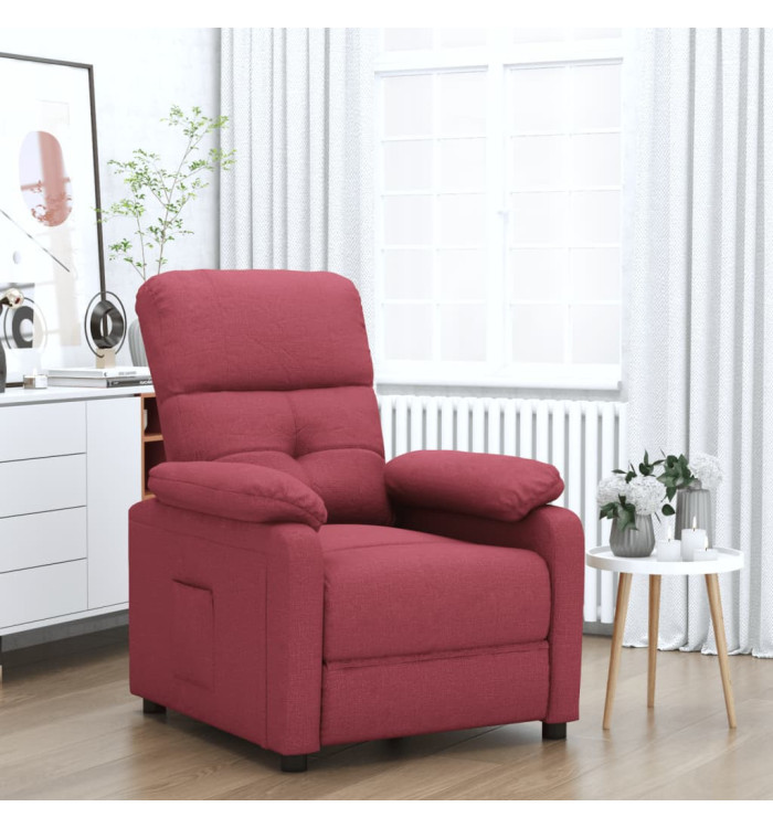 Fauteuil inclinable Rouge bordeaux Tissu | Mobilier & Déco