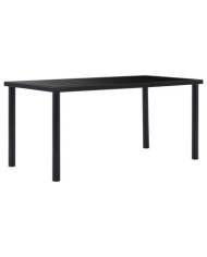 Table à manger Noir 160x80x75 cm Verre trempé | Mobilier & Déco