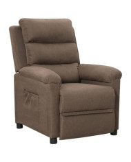Fauteuil inclinable Taupe Tissu | Mobilier & Déco