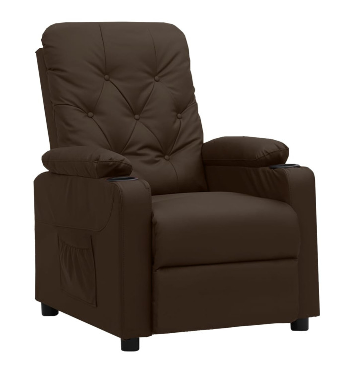 Fauteuil inclinable Marron Similicuir | Mobilier & Déco
