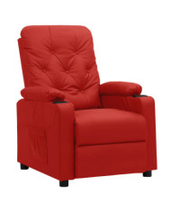 Fauteuil inclinable Rouge bordeaux Similicuir | Mobilier & Déco