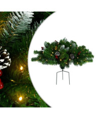 Arbre de Noël artificiel pré-éclairé d'allée vert 40 cm PVC | Mobilier & Déco