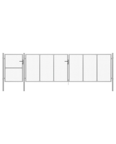 Portillon Acier 500 x 125 cm Argenté | Mobilier & Déco