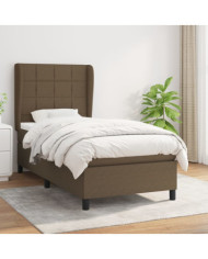 Sommier à lattes de lit avec matelas Marron foncé 80x200 cm | Mobilier & Déco
