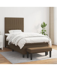 Sommier à lattes de lit avec matelas Marron foncé 80x200 cm | Mobilier & Déco