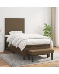 Sommier à lattes de lit avec matelas Marron foncé 80x200 cm | Mobilier & Déco