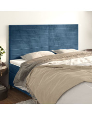 Têtes de lit 4 pcs Bleu foncé 80x5x78/88 cm Velours | Mobilier & Déco