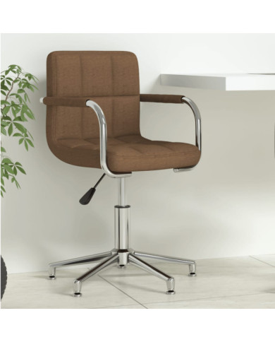 Chaise pivotante de bureau Marron Tissu | Mobilier & Déco