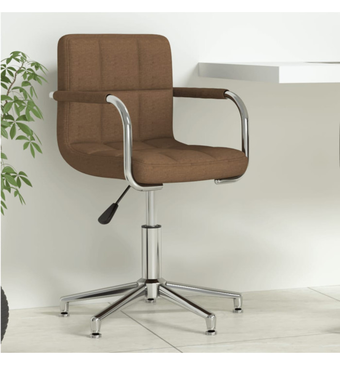 Chaise pivotante de bureau Marron Tissu | Mobilier & Déco
