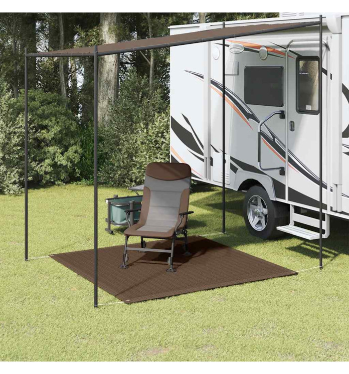 Tapis de tente 200x200 cm Marron | Mobilier & Déco