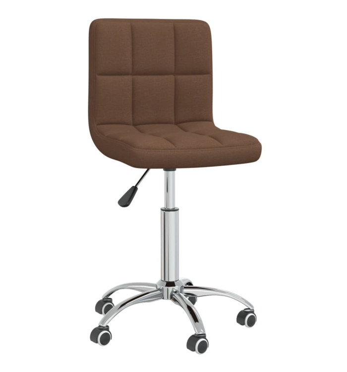 Chaise pivotante de salle à manger Marron Tissu | Mobilier & Déco