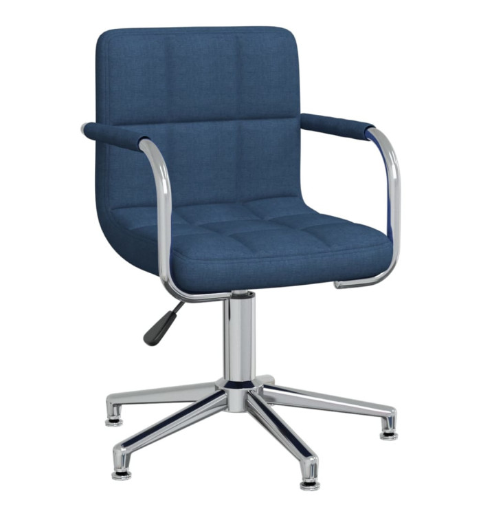 Chaise pivotante de salle à manger Bleu Tissu | Mobilier & Déco