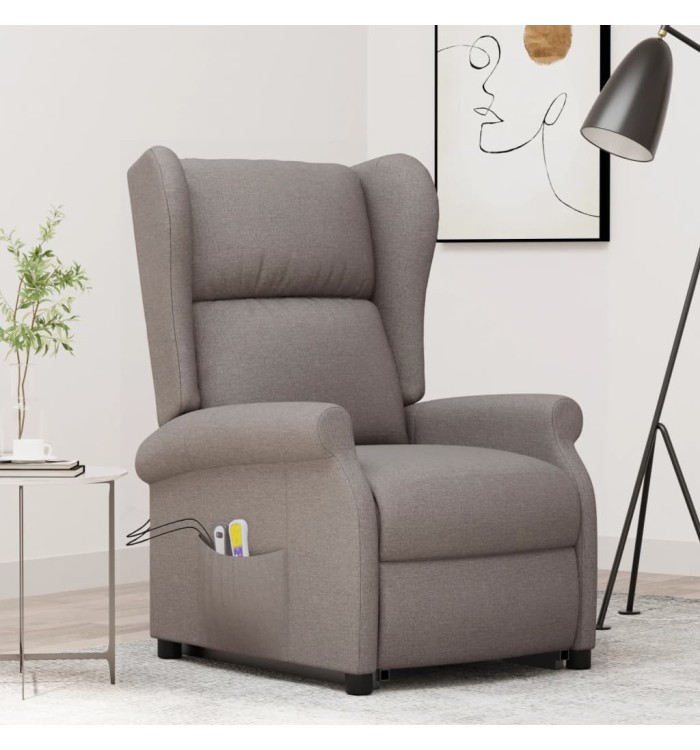 Fauteuil de massage Taupe Tissu | Mobilier & Déco