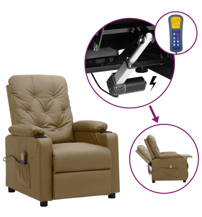 Fauteuil de massage Cappuccino Similicuir | Mobilier & Déco