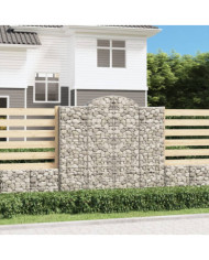 Paniers à gabions arqués 50 pcs 200x50x180/200 cm Fer galvanisé | Mobilier & Déco